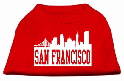 Pet Dog & Cat Shirt Screen Printed, "San Francisco Skyline"