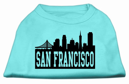 Pet Dog & Cat Shirt Screen Printed, "San Francisco Skyline"