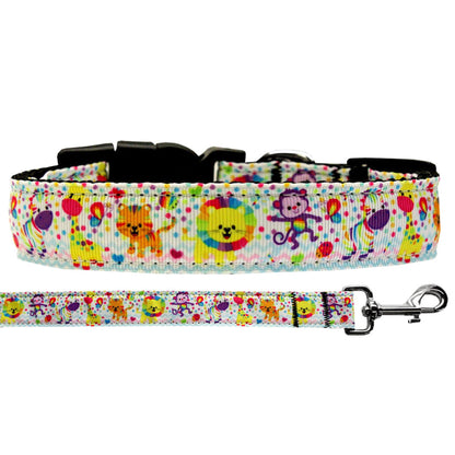 Pet Dog & Cat Nylon Collar or Leash, "Jungle Party Animals"