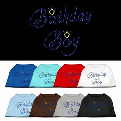 Pet Dog & Cat Shirt Rhinestone, "Birthday Boy"