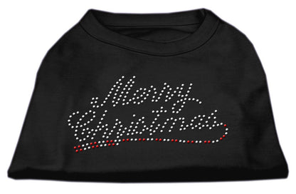 Christmas Pet Dog & Cat Shirt Rhinestone, "Merry Christmas"