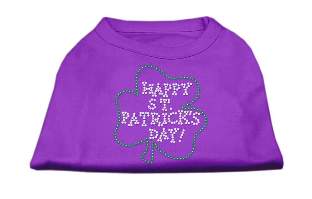 Pet Dog & Cat Shirt Rhinestone, "Happy St. Patrick's Day"