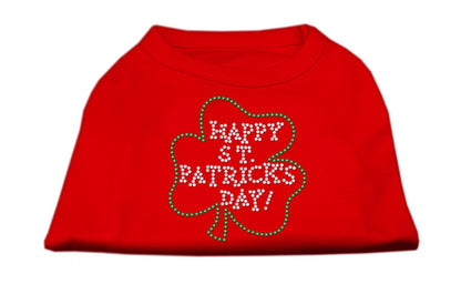 Pet Dog & Cat Shirt Rhinestone, "Happy St. Patrick's Day"