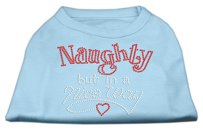 Christmas Pet Dog & Cat Shirt Rhinestone, "Naughty, But In A Nice Way"