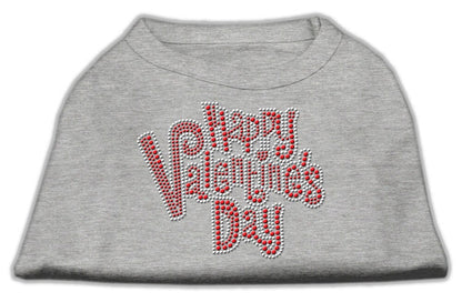 Pet Dog & Cat Shirt Rhinestone, "Happy Valentine's Day"