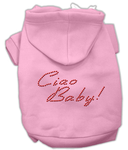 Pet, Dog & Cat Hoodie Rhinestone, "Ciao Baby"