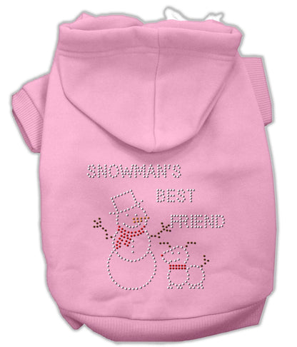 Christmas Pet, Dog & Cat Hoodie Rhinestone, "Snowman's Best Friend"