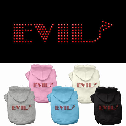 Pet, Dog & Cat Hoodie Rhinestone, "Evil"