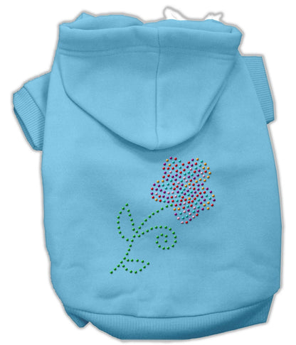 Pet, Dog & Cat Hoodie Rhinestone, "Multi Colored Flower"