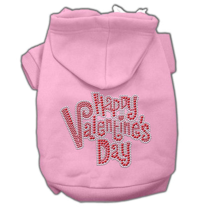 Pet, Dog & Cat Hoodie Rhinestone, "Happy Valentine's Day"