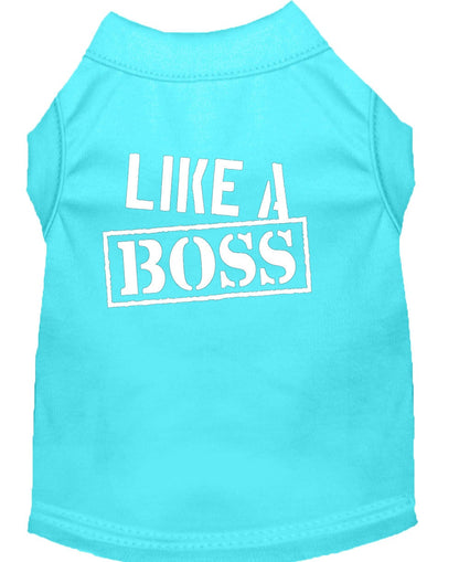 Pet Dog & Cat Shirt Screen Printed, "Like A Boss"