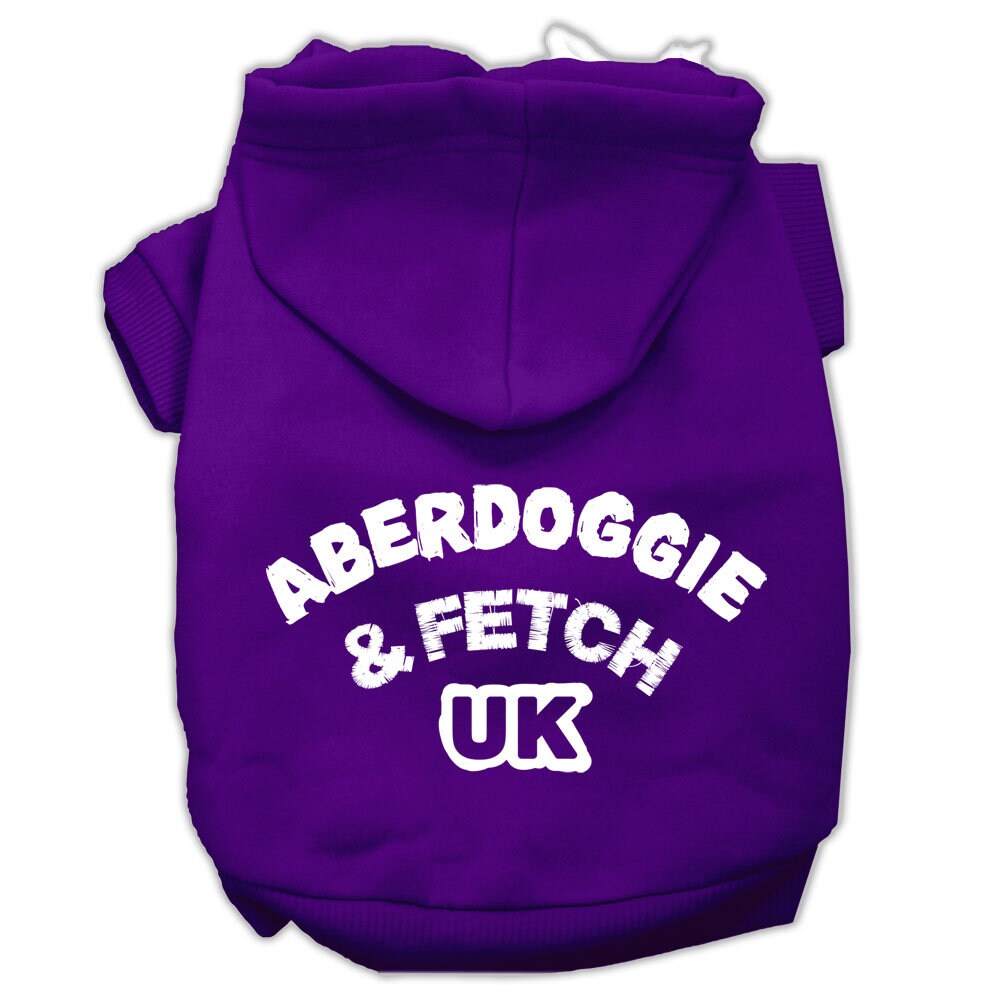 Pet Dog and Cat Hoodie Screen Printed, "Aberdoggie & Fetch UK"