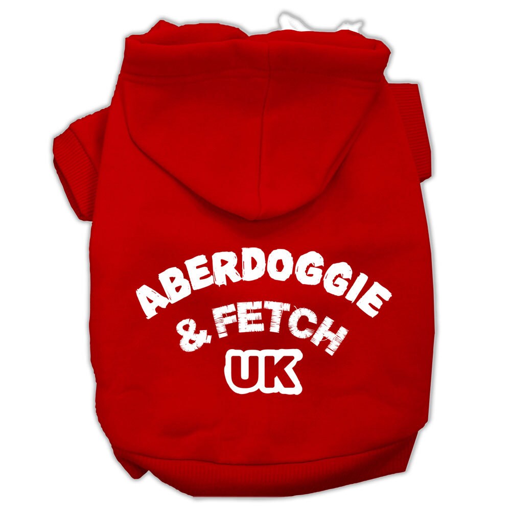 Pet Dog and Cat Hoodie Screen Printed, "Aberdoggie & Fetch UK"