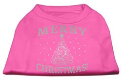 Christmas Screenprinted Dog Shirt, "Shimmer Christmas Tree"