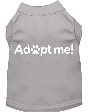 Pet Dog & Cat Shirt Screen Printed, "Adopt Me"