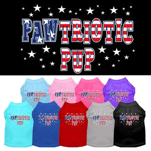 Pet Dog & Cat Shirt Screen Printed, "Pawtriotic Pup"