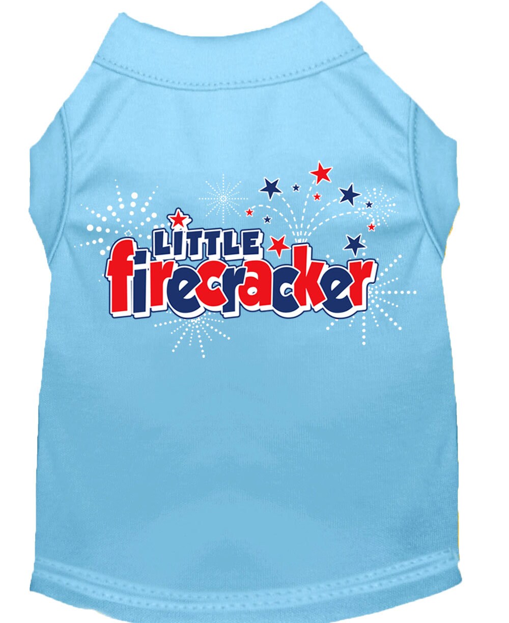 Pet Dog & Cat Shirt Screen Printed, "Little Firecracker"