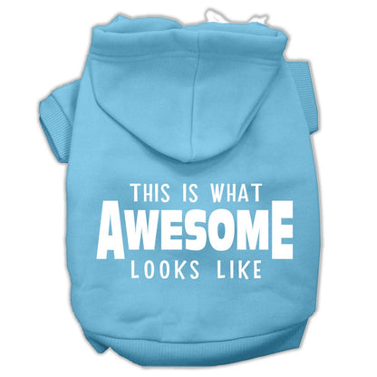 Pet Dog & Cat Hoodie Screen Printed, "This Is What Awesome Looks Like"