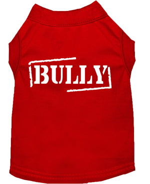 Pet Dog & Cat Shirt Screen Printed, "Bully"