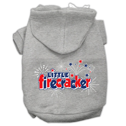 Pet Dog & Cat Hoodie Screen Printed, "Little Firecracker"