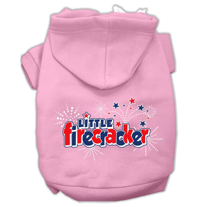 Pet Dog & Cat Hoodie Screen Printed, "Little Firecracker"