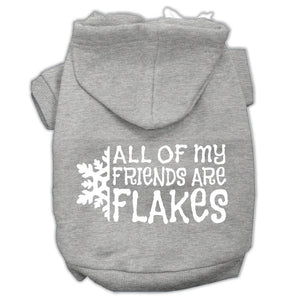 Christmas Pet Dog & Cat Hoodie Screen Printed, "All Of My Friends Are Flakes"