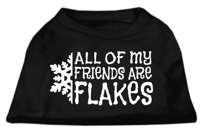 Christmas Screenprinted Dog Shirt, "All My Friends Are Flakes"