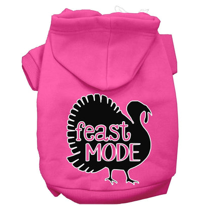 Thanksgiving Pet, Dog and Cat Hoodie Screen Printed, "Feast Mode"