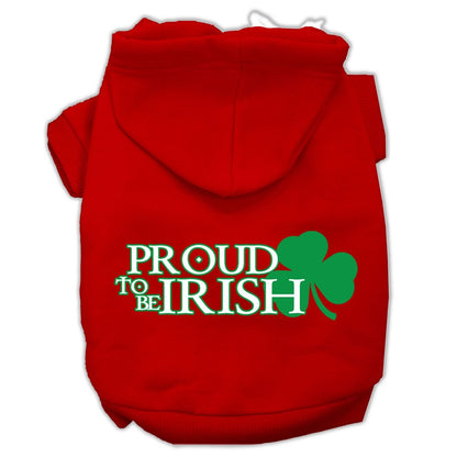 Pet Dog & Cat Hoodie Screen Printed, "Proud To Be Irish"