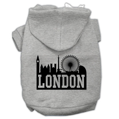 Pet Dog & Cat Hoodie Screen Printed, "London Skyline"