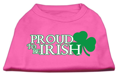 Pet Dog & Cat Shirt Screen Printed, "Proud To Be Irish"