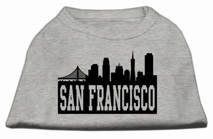 Pet Dog & Cat Shirt Screen Printed, "San Francisco Skyline"