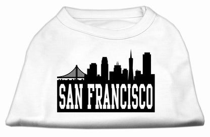 Pet Dog & Cat Shirt Screen Printed, "San Francisco Skyline"