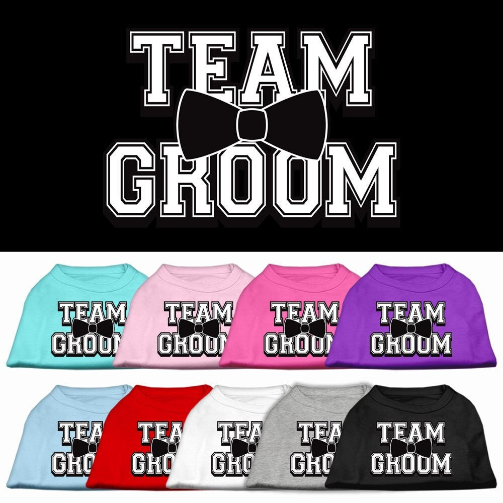 Pet Dog & Cat Shirt Screen Printed, "Team Groom"