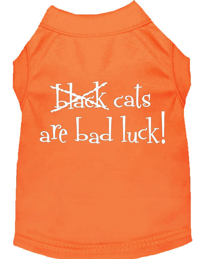 Pet Dog & Cat Shirt Screen Printed, "Black Cats Are Bad Luck"