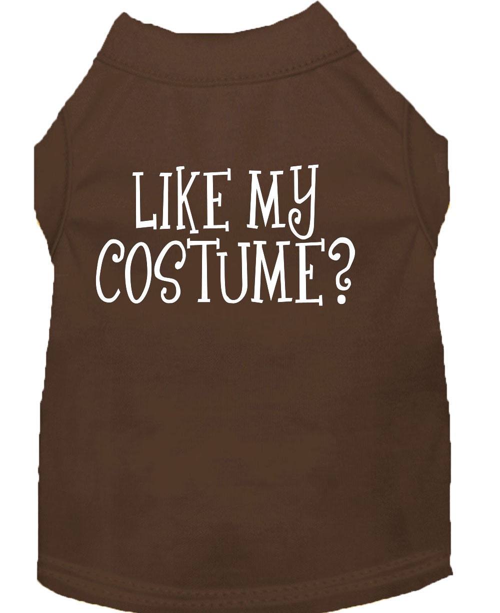 Halloween Pet Dog & Cat Shirt Screen Printed, "Like My Costume?"