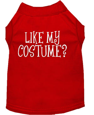 Halloween Pet Dog & Cat Shirt Screen Printed, "Like My Costume?"