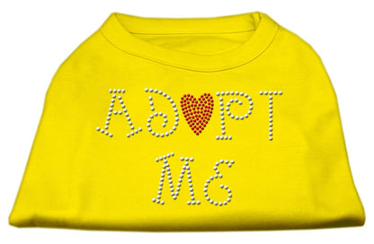 Pet Dog & Cat Shirt Rhinestone,"Adopt Me"