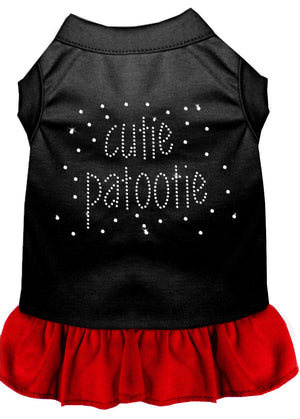 Pet Dog & Cat Dress Rhinestone, "Cutie Patootie"