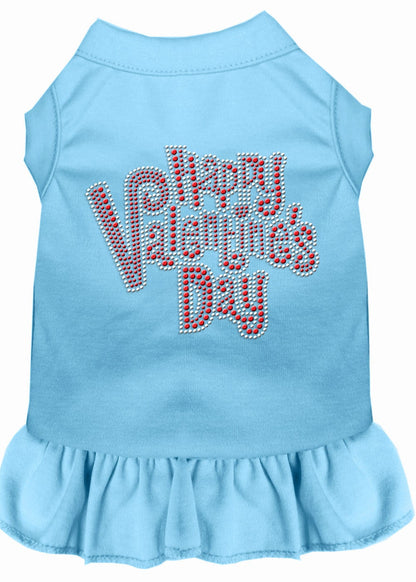 Pet Dog & Cat Dress Rhinestone, "Happy Valentines Day"