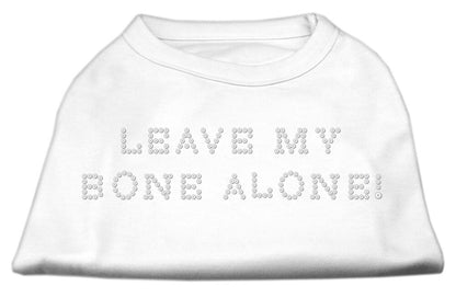 Pet Dog & Cat Shirt Rhinestone, "Leave My Bone Alone!"