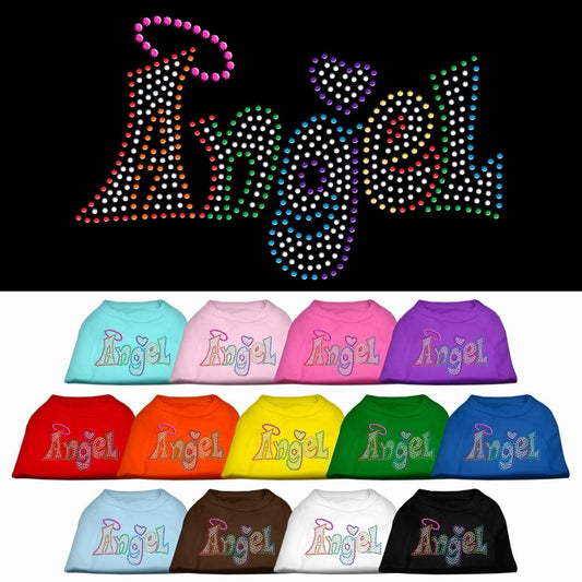 Pet Dog & Cat Shirt Rhinestone, "Technicolor Angel"