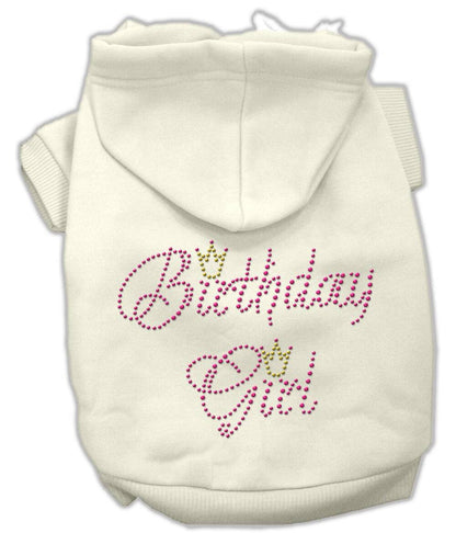 Pet, Dog & Cat Hoodie Rhinestone, "Birthday Girl"