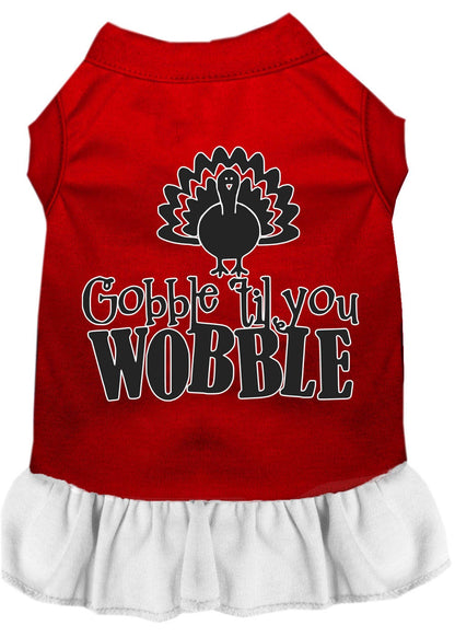 Thanksgiving Pet Dog & Cat Dress Screen Printed, "Gobble Til You Wobble"