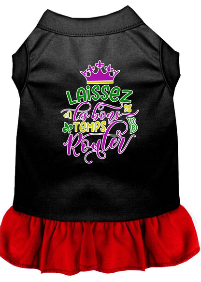 Pet Dog and Cat Dress Screen Printed, "Laissez Les Bons Temps Rouler"