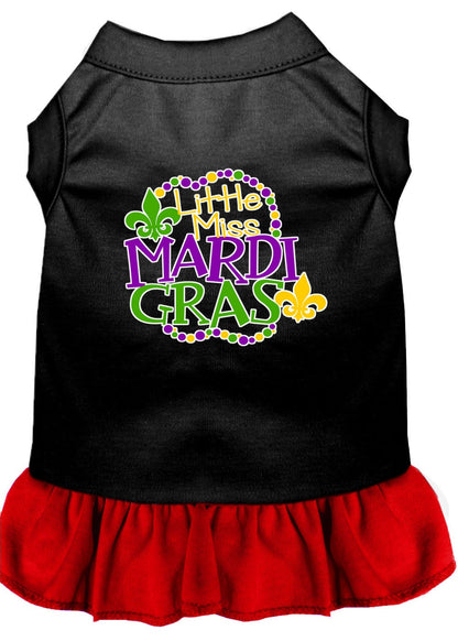 Pet Dog and Cat Dress Screen Printed, "Little Miss Mardi Gras"