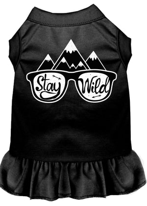 Pet Dog & Cat Dress Screen Printed, "Stay Wild"