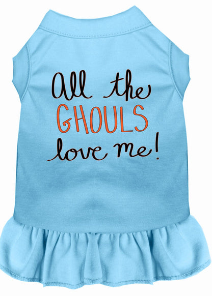 Halloween Pet, Dog & Cat Dress Screen Printed, "All The Ghouls Love Me"