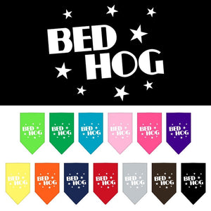 Pet and Dog Bandana Screen Printed, "Bed Hog"