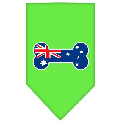 Pet and Dog Bandana Screen Printed, "Bone Shaped Australian Flag"